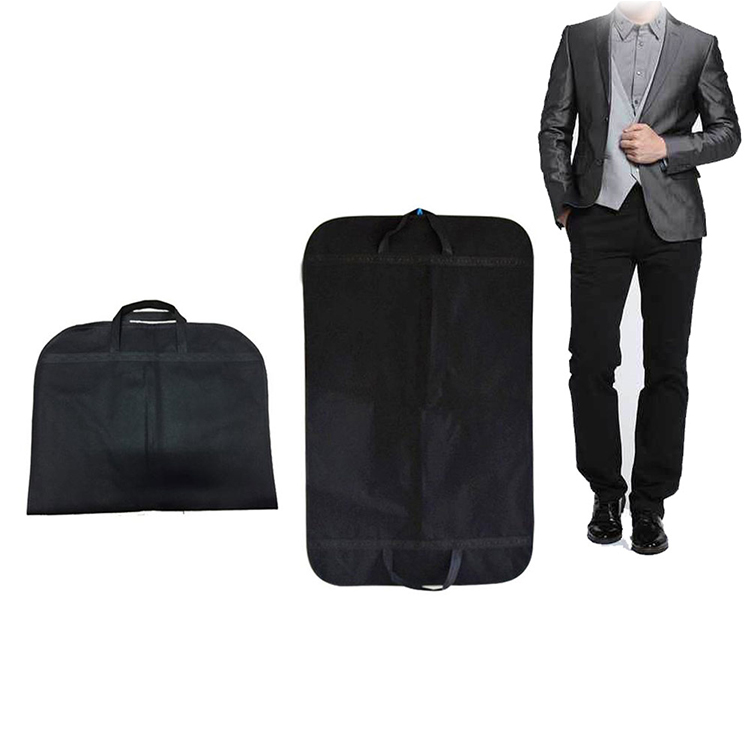 Customized non-woven fabric garment bag foldable zip lock waterproof garment bag