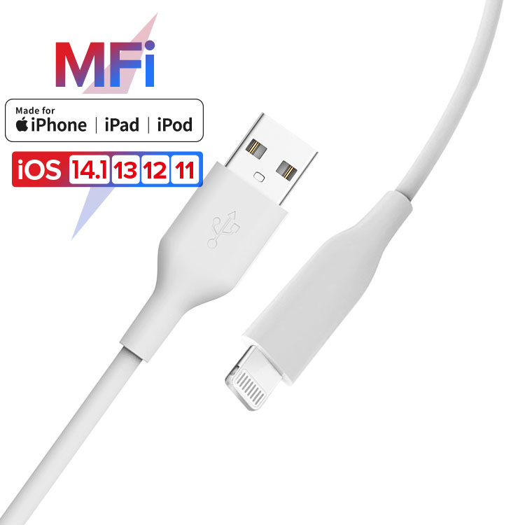 MFI Сертифицированный iphone кабель для передачи данных Поддержка PD 3A 18 Вт ПВХ высокоскоростной кабель освещения USB A для освещения зарядный кабель для Apple wire