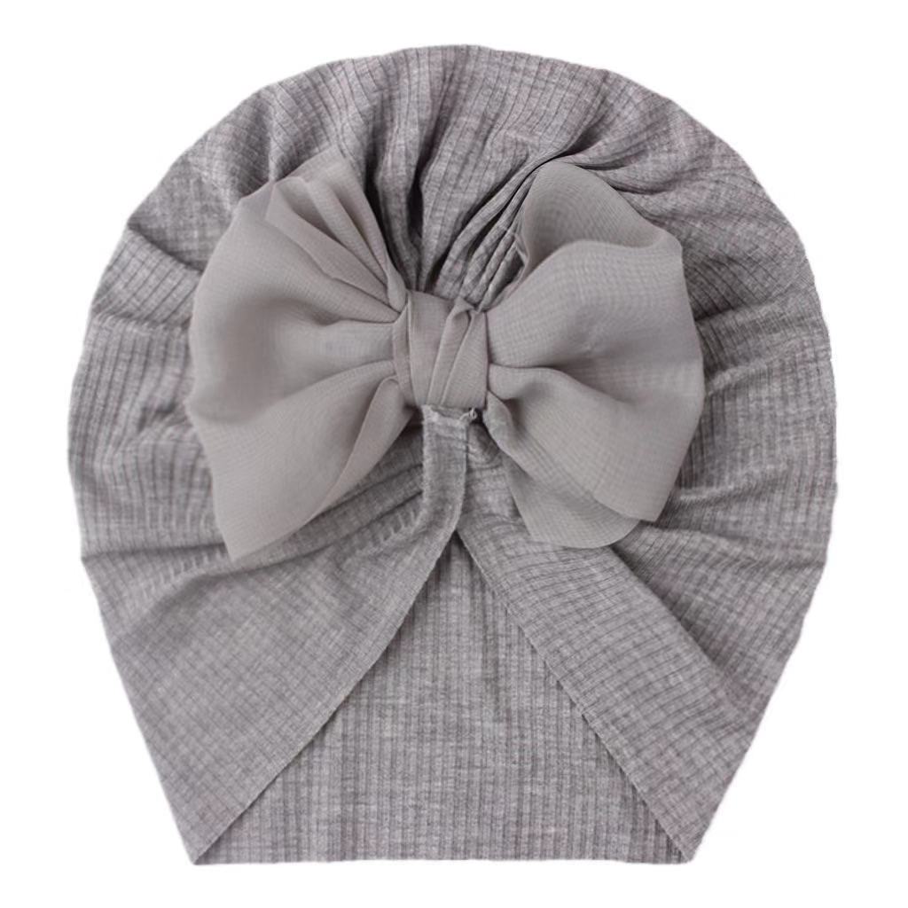 new stely baby turban hat solid color baby girl kids beanie hat baby bow headband wholesale