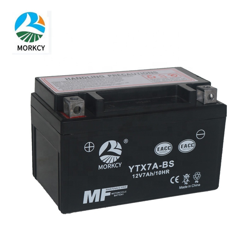 12V 7Ah/10HR перезарядки хранения необслуживаемые свинцово-кислотные запуска АКБ для мотоциклов, YTX7A-BS Scooter125 АКБ для мотоциклов, завод