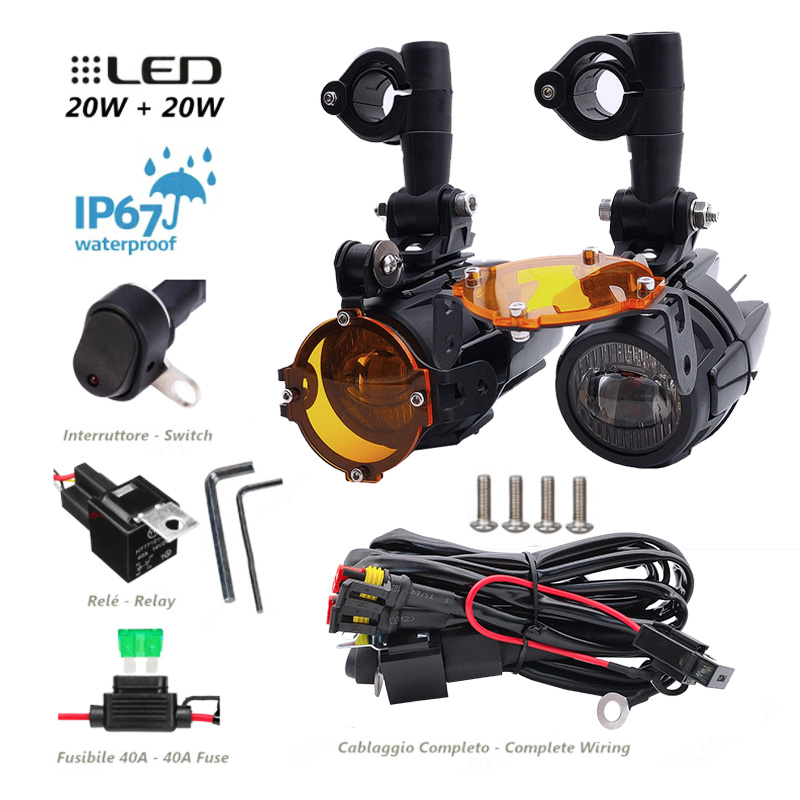 Motocycle Fog Lights LED Auxiliary Driving Lamp Yellow light For Motocycle R1200GS/ADV K1600 R1200GS F800GS Lighting