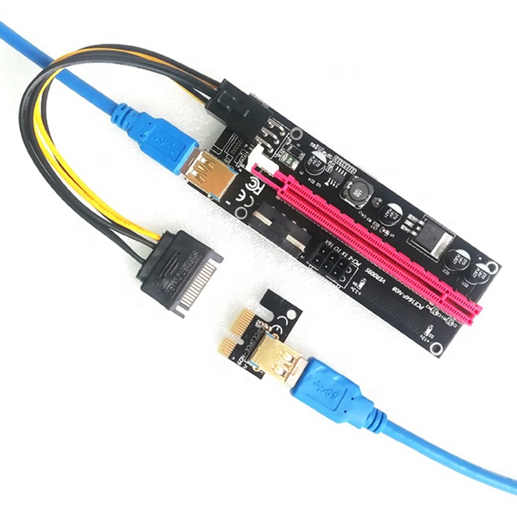 6 pin VER 009 v009 PCI 1X до 16X PCI-E Райзер-карта ETH mining GPU Pcie Райзер 009S