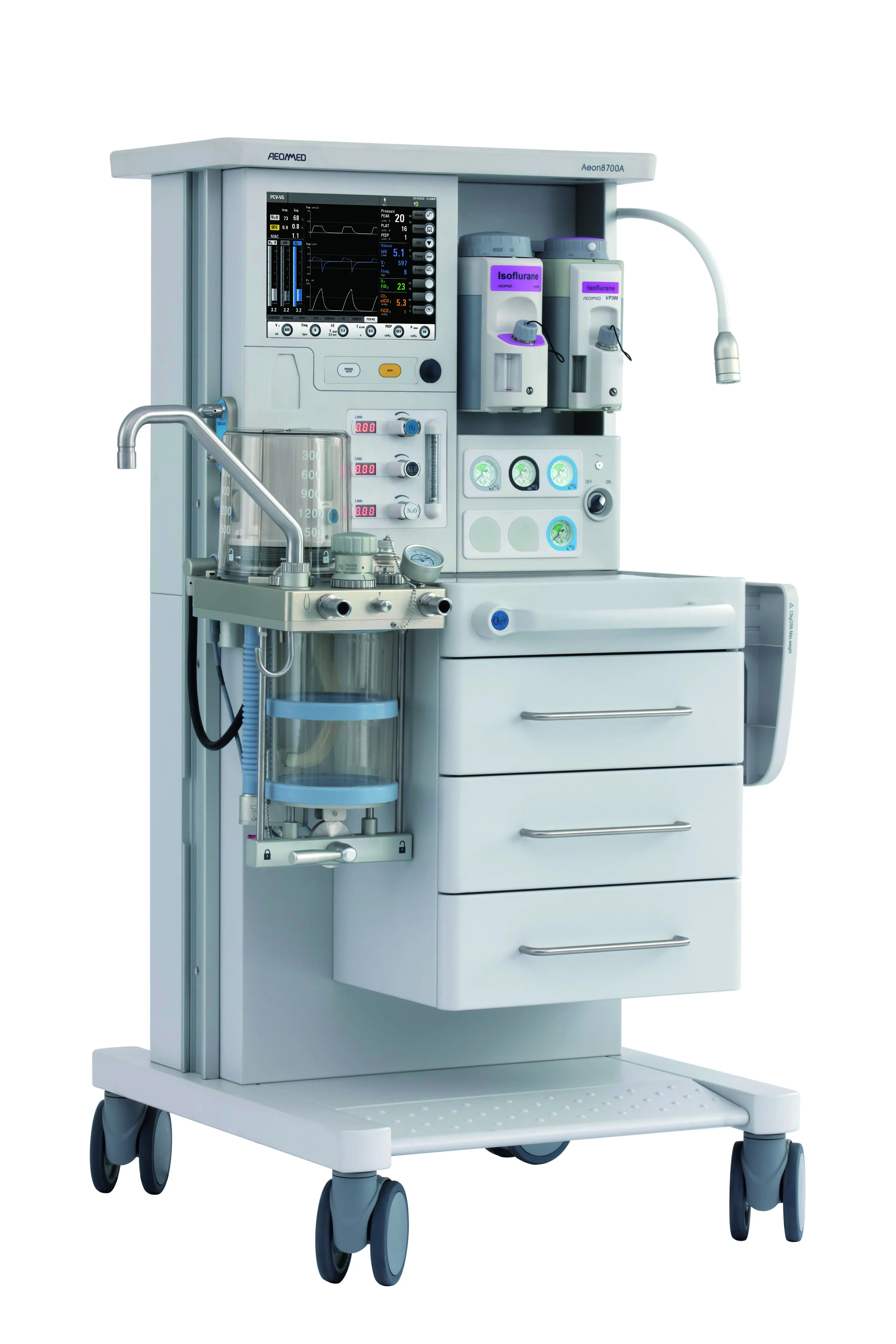 Anesthesia Digital Workstation Affordable With CE Aeonmed 8700A Surgery And ICU Paramagnetic Oxygen Large TFT Touch
