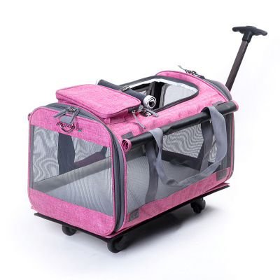 Cat bag trolley case portable pet breathable handbag detachable folding Dog Bag cages