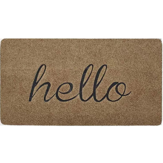 Уличный нескользящий коврик Hello Door Mat, супер впитывающий грязь, Пользовательский логотип, вышитый Коврик
