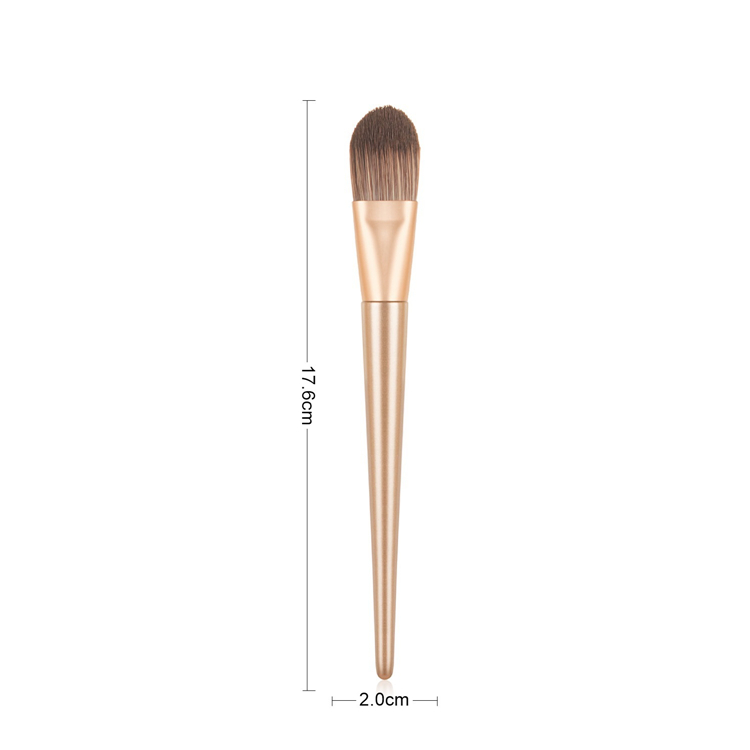 1PC Professional Synthetic Custom Foundation Blending Makeup Brush Single Rose Gold Cosmetic Make Up Brush Private Label