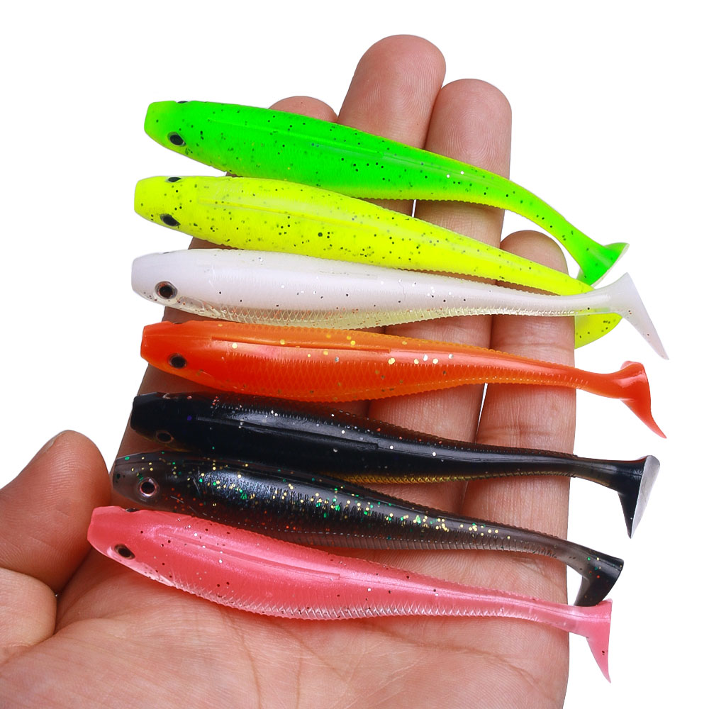 Wholesale 7.5cm 10.5cm Artificial Soft Plastic Fishing Lures soft plastic lure fishing silicone worm bait