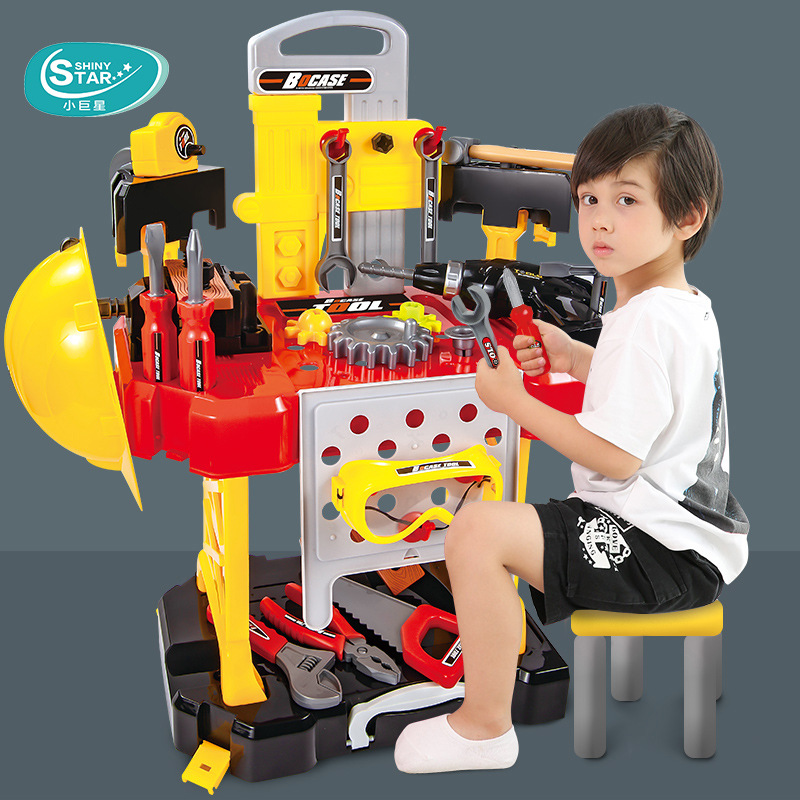 DIY Toy Set 3 in 1 Other Pretend Play Construction Work Bench Tool Toys Kit for Kids