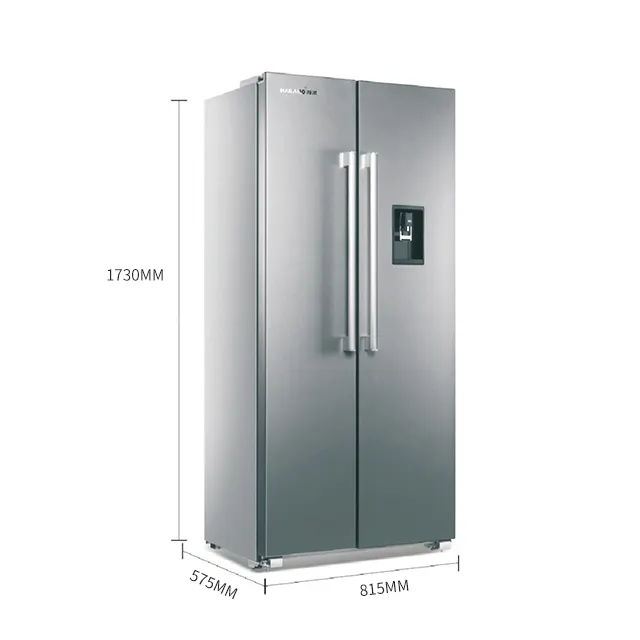 Top Quality Luxury Big Size Refrigerator With Water Side By Side Double-Door Fridge