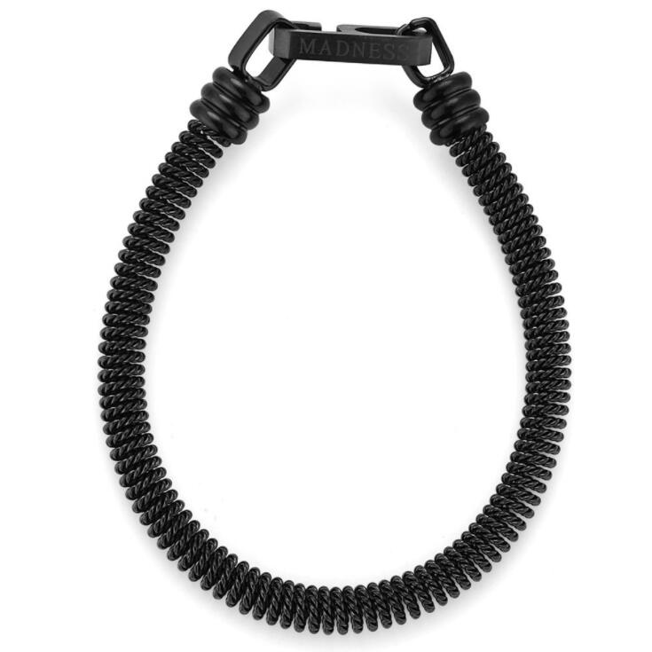 Hip Hop Popular European and American Personality Fashion Titanium Steel Spring Bracelet Digital Spring Bracelet Couple Bracelet