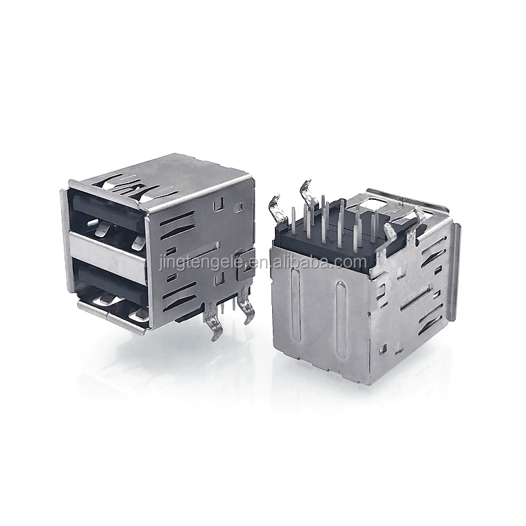 Usb-005 Dual USB 3,0 тип-женский 18 контактный разъем с двойным углом 90 градусов usb разъем с черным клей