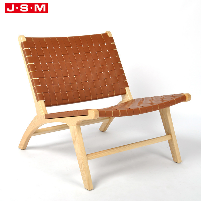 Modern Tall Fabric Dining Chair Classic Ring Back Wooden Pu Leather Leisure Armchair