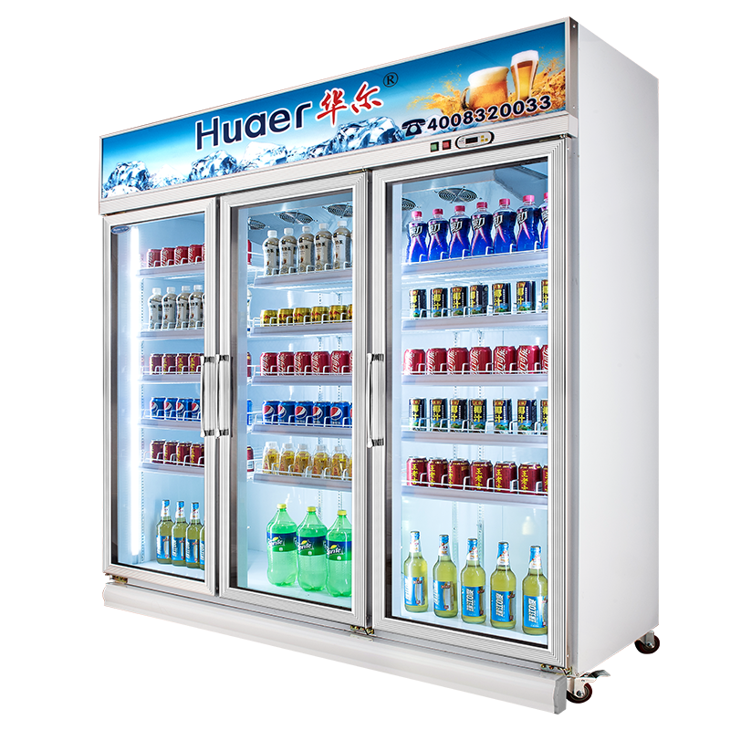 Convenience store life supermarket uses 3 glass display cabinets glass top deep freezers