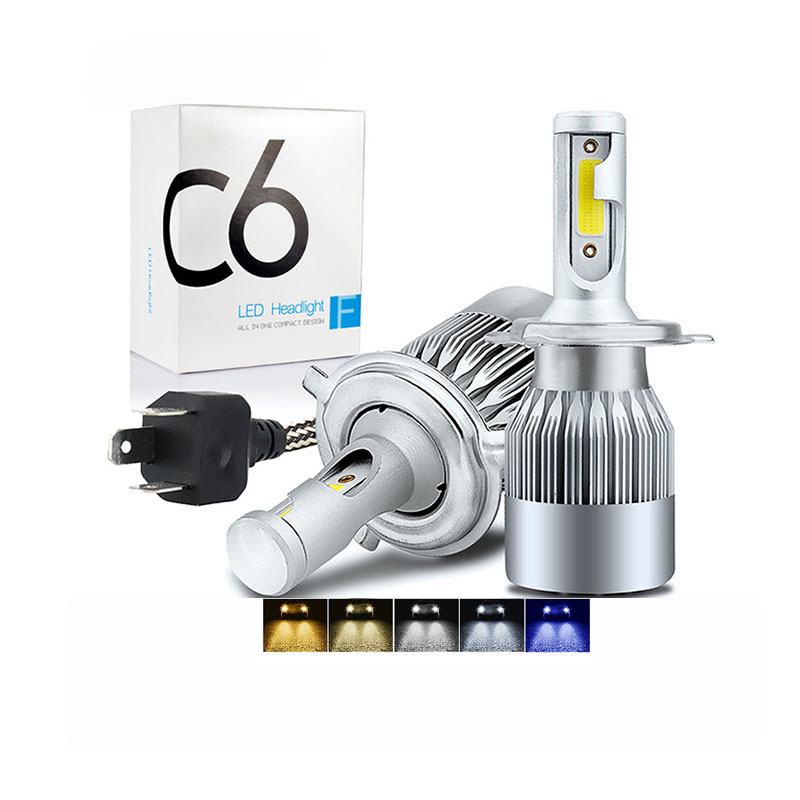 Hot selling c6 led car light 6000k 9005 h4 h7 h11 auto headlamp kits c6 led headlight bulb