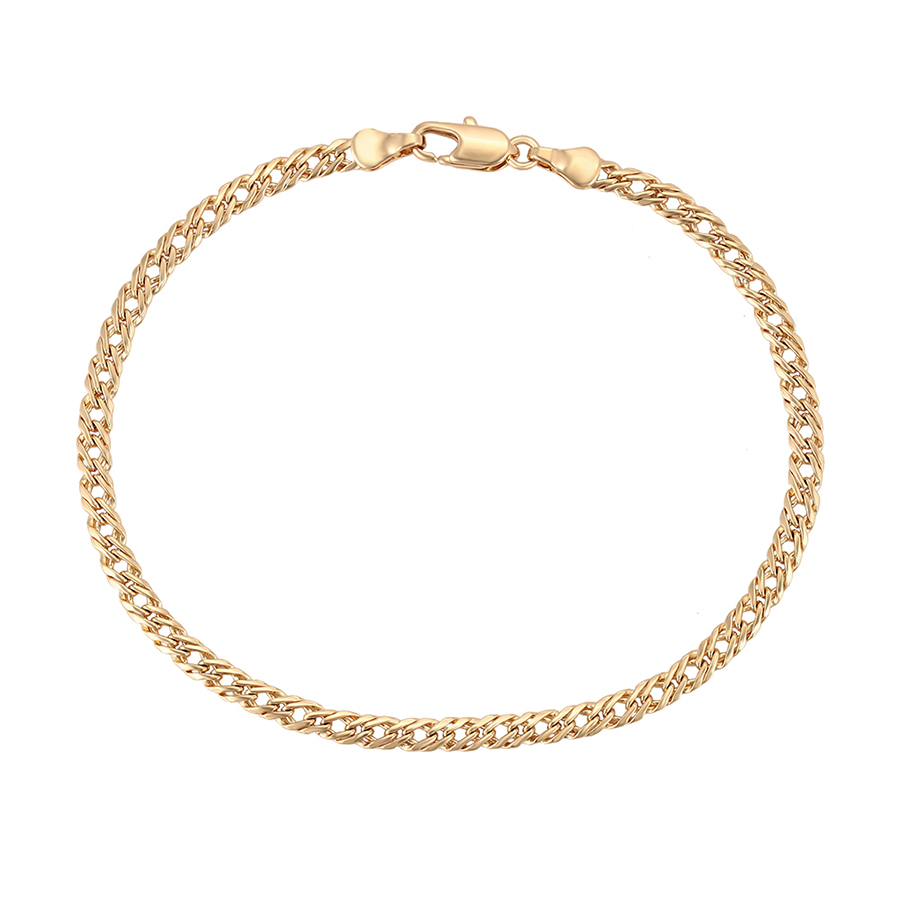 76570 Xuping ювелирные изделия двойная кубинская звеньевая цепочка 18k золото слон ключ браслет ювелирные изделия с медным сплавом