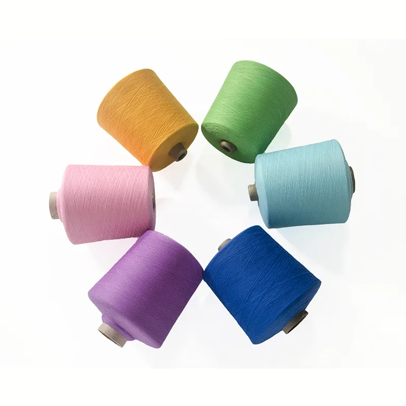 Dyed 16s 21s 30s 32s 40s Spun Yarn China  Manufacturers Spun Polyester Yarn for Knitting Socks