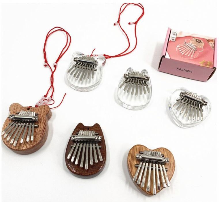 Kalimba exquisite 8 Key Mini Finger Thumb Piano Marimba Musical good accessory Pendant Gift