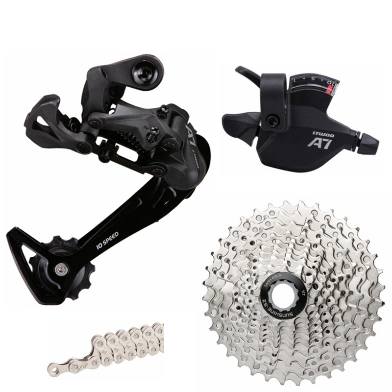 LTWOO A7 1x10 speed MTB Mountain Bike Groupset Shifter + Rear Derailleurs + 36-50T Cassette + Chain Groupset Bicycle Parts