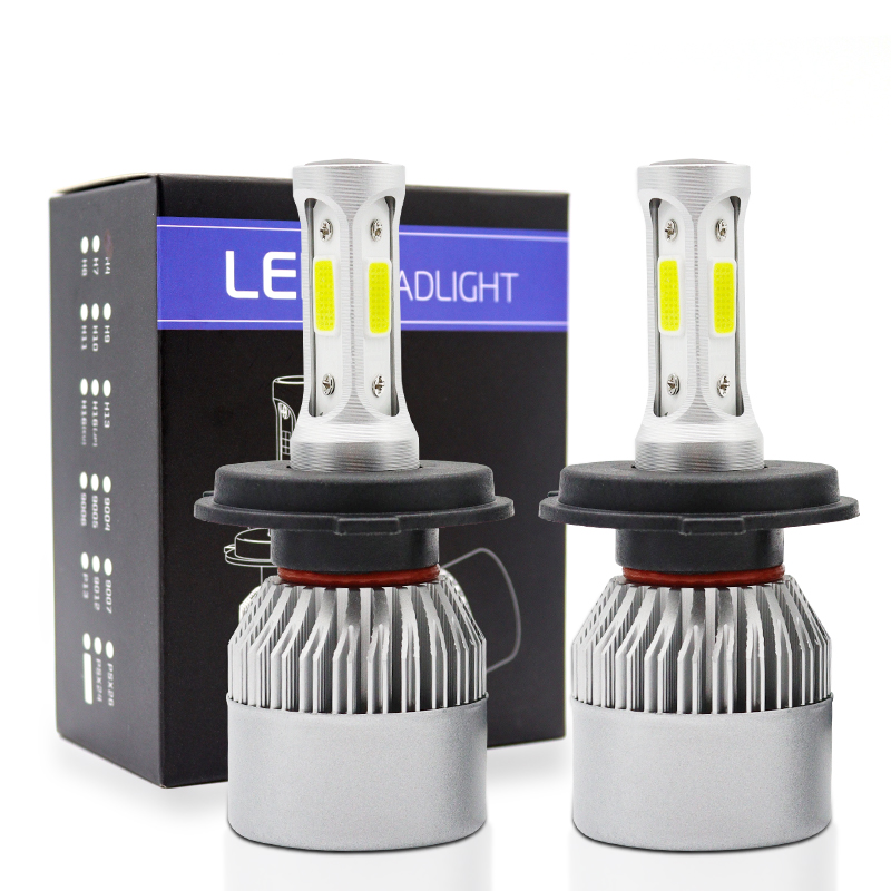 Светодиодные Автомобильные фары S6 H7 светодиодные лампы H4 LED H11 H13 9005 9006 9004 9007 12 В COB Автомобильные лампы S2 H7 светодиодные фары