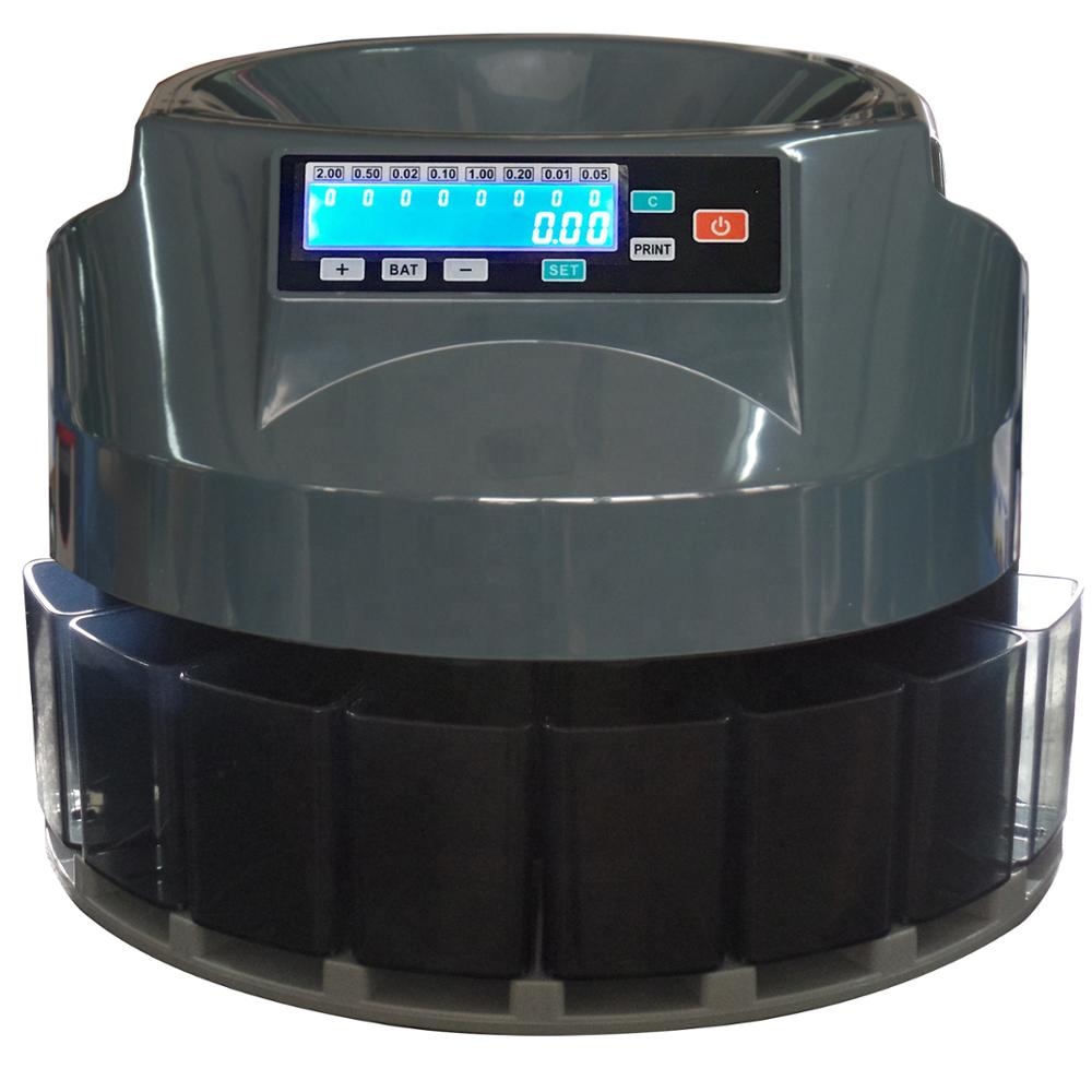 DB360LCD автоматический счетчик монет, аппарат для сортировки и дополнительный монета трубки и принтер