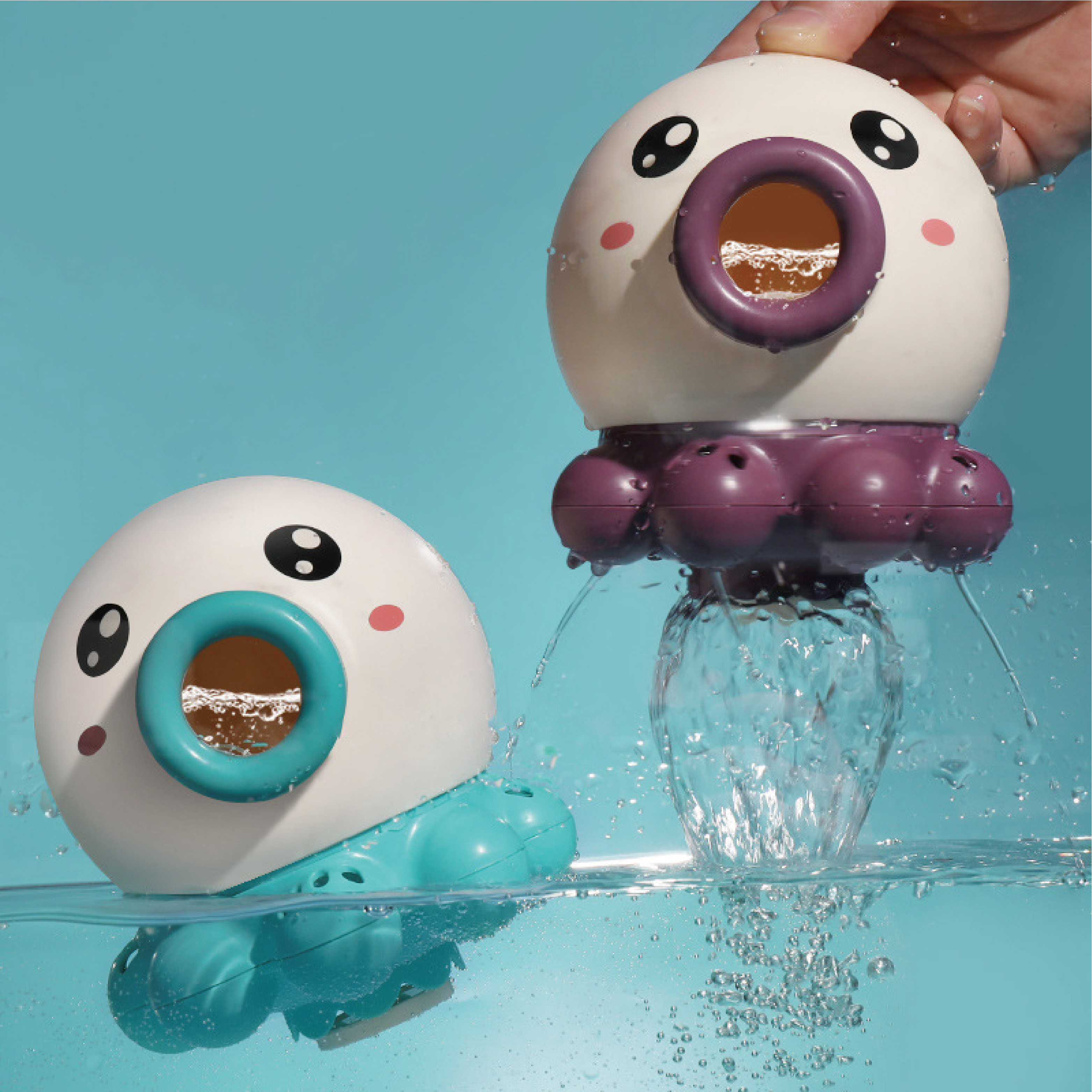 Игрушка-Осьминог для ванны с плавающей водой, игрушка-распылитель, пластиковая Интерактивная детская игрушка-спринклер для купания