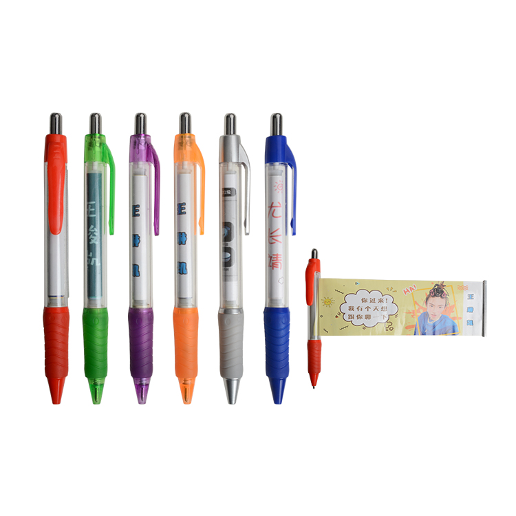 Logo Customized Pen Flag Banner,Calendar Retractable Banner Pen Advertising Promotional Gift Pen with Rubber Grip
