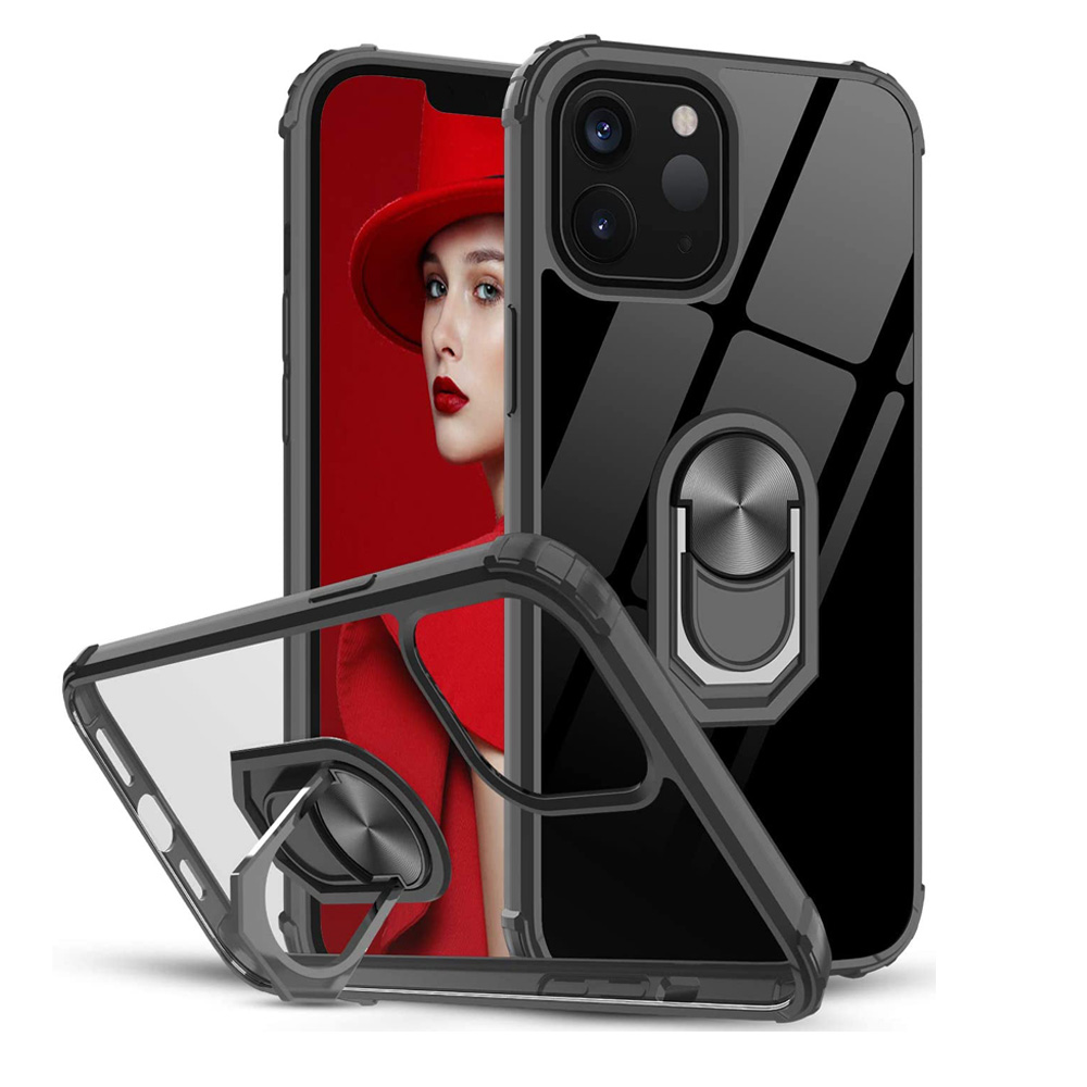 Магнитный чехол для iPhone 12, Прозрачный ударопрочный чехол для телефона с магнитным автомобильным креплением, чехол с подставкой для iPhone 12 Pro Max 2020