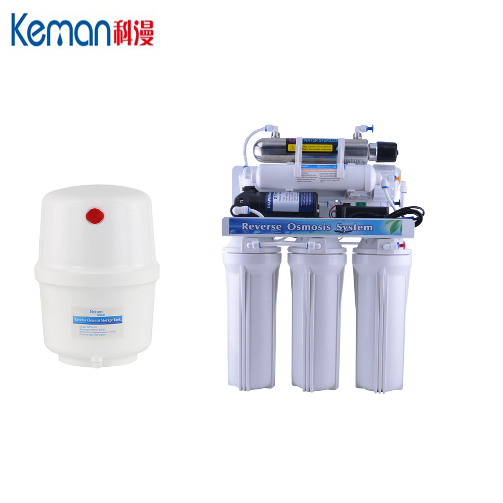 5 Stage Ro water Filter System For water treatment With 3G Plastic Pressure Tank