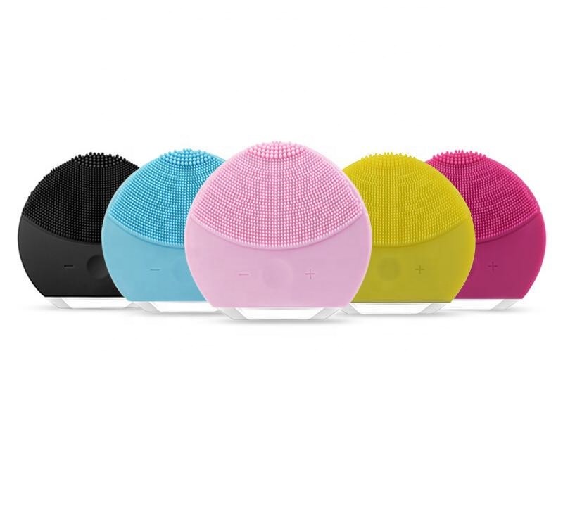 2020 Best Sale Wireless Charging Face Brush Electric Silicone Waterproof Massage Cleansing Facial Brush