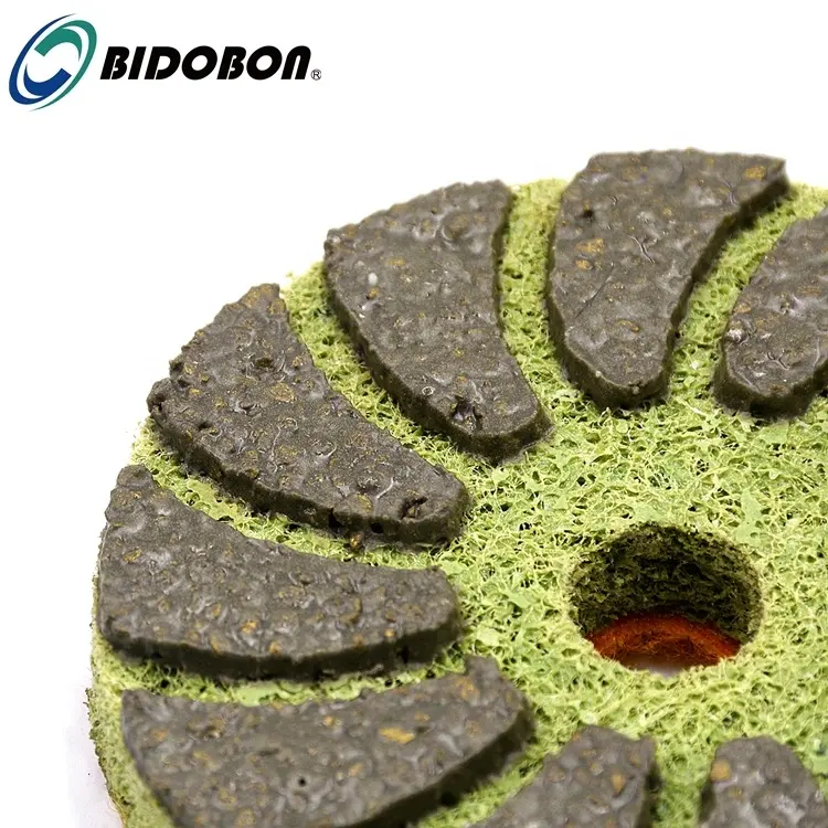 BIDOBON Transitional Metal and Resin bond Diamond Dry Concrete Floor Sponge Polishing Pads