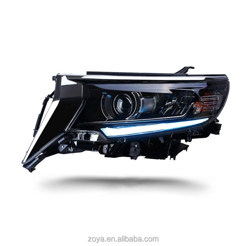 Headlight assembly modified high with led streaming turn signal xenon headlight lens tuning light for 14-19 models Prado