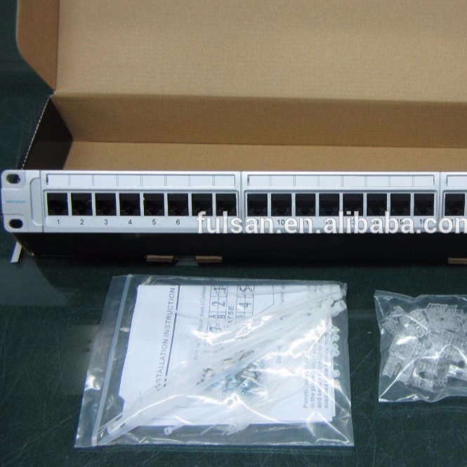 OEM с серебряным покрытием 24 портов cat5e коммутационная панель