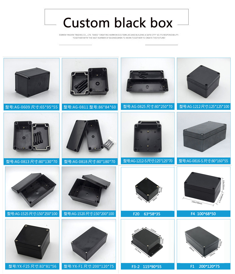 Custom ABS IP66 pcb enclosure plastic electronic waterproof junction box outdoor battery case enclosure