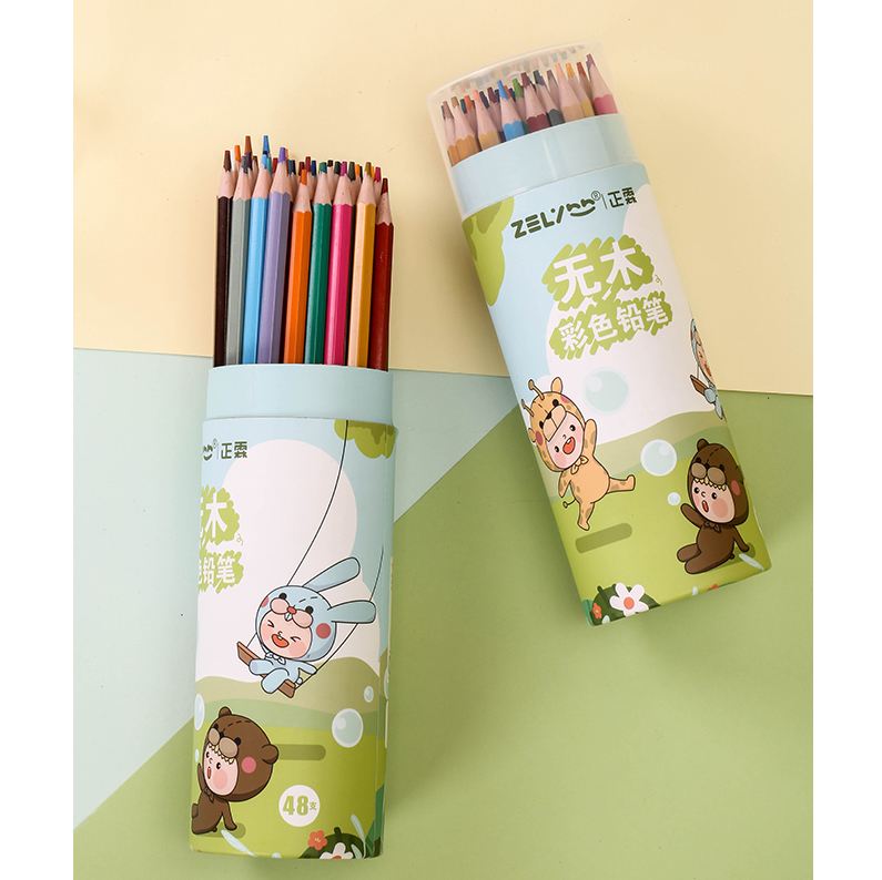 48 color professional artist art set soft core colored pencils for drawing students
