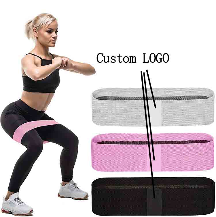 Yoga Strech Eco Friendly Thick Gym Fitness Strength Bandas Hip Booty Loop Fabric Work Out Resistance Exercise Bands For Women