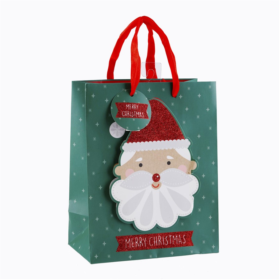Customization Printed Logo Luxury Paper Shopping Bag Packaging Design Merry Christmas Paper Gift Bag