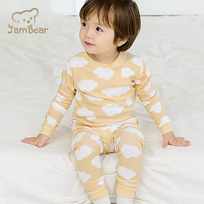 Пижамы для малышей из органического хлопка JamBear, экологичные детские пижамы, одежда для сна, пижамы для малышей