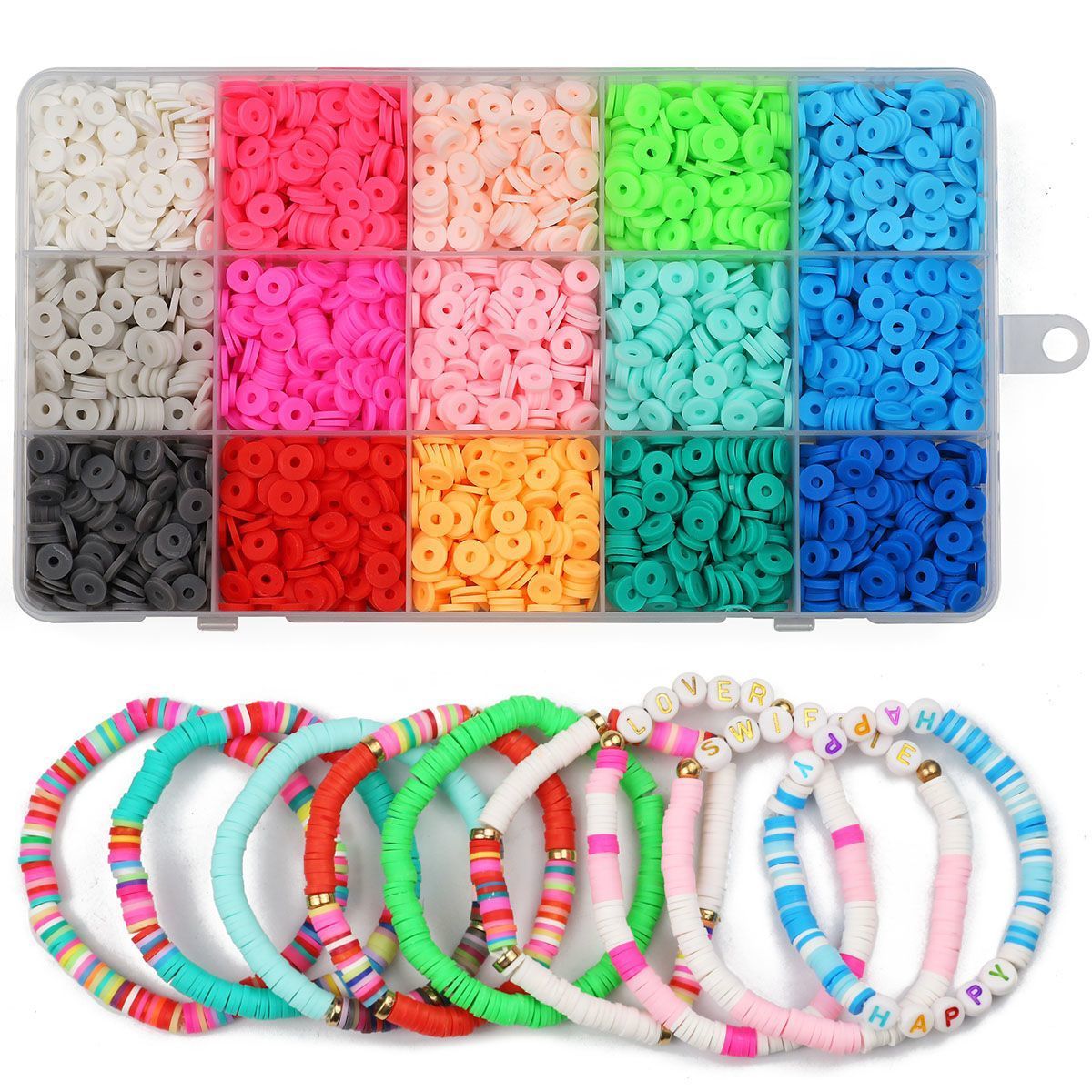 High Quality 6mm Colorful Polymer Clay Beads Set Various Beads Pendant Accessories DIY Jewelry Making Porcelain Ceramic Loose
