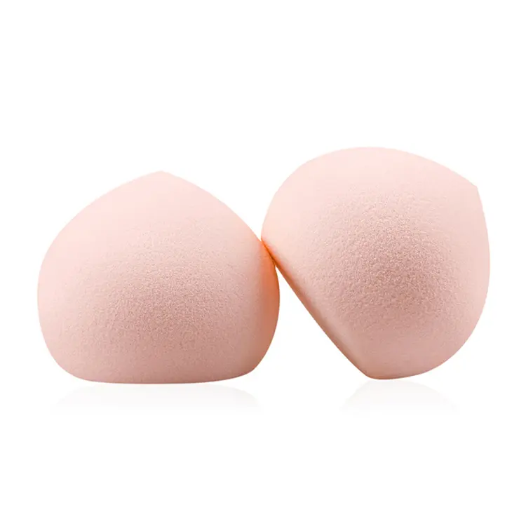 Customized Logo ultra soft cotton candy beauty make up peach shape marshmallow makeup sponge