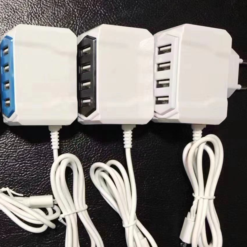 Универсальный домашний адаптер для путешествий робот 4 usb зарядное устройство для мобильного телефона, настенное зарядное устройство IOS TYPE-C V8 android с кабелем