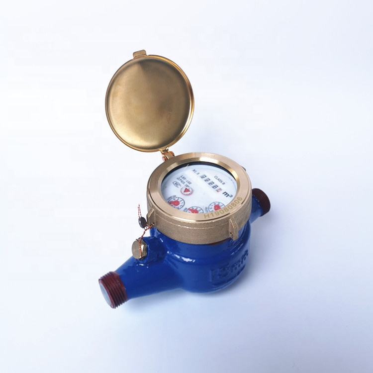 LXSG-15mm многоструйный влажный тип счетчик воды из латуни крышка счетчика воды
