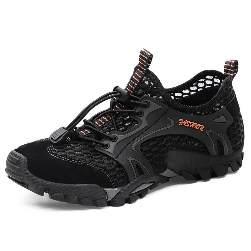 Summer New Sports Outdoor Net Shoes Summer Breathable Hiking Shoes Men's Cross-border Backtracking Shoes Soft Bottom Hollow Sals