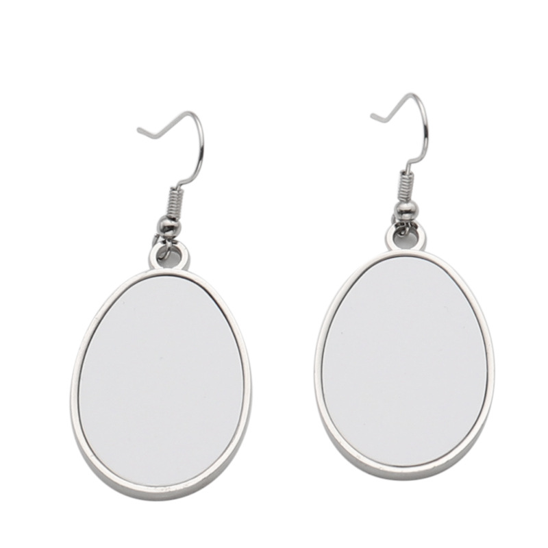 2021 The Latest European And American Simple Middle East Pendant Blank DIY Heat Transfer Printing Jewelry Earrings