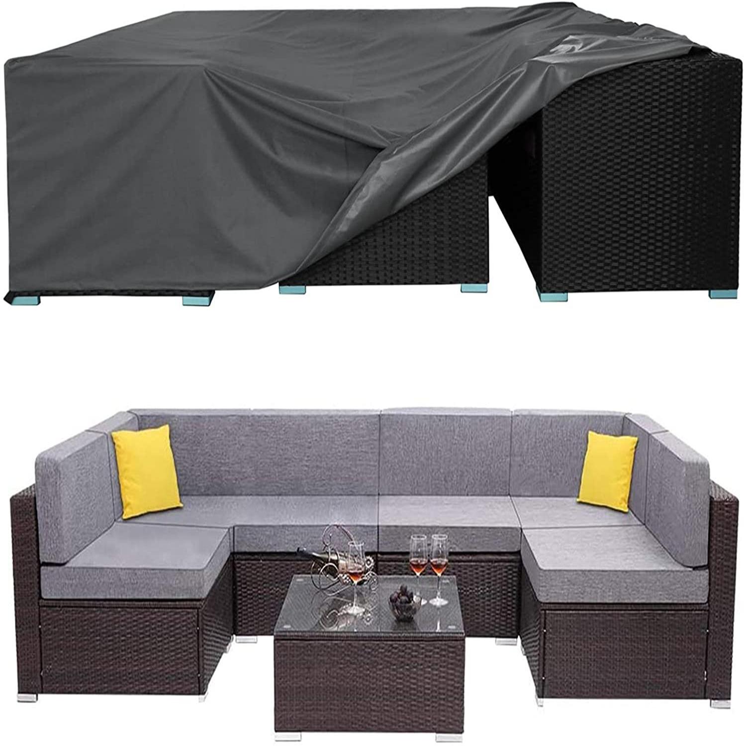 420D Oxford cloth patio garden furniture rain cover garden waterproof sunscreen table and chair dust cover