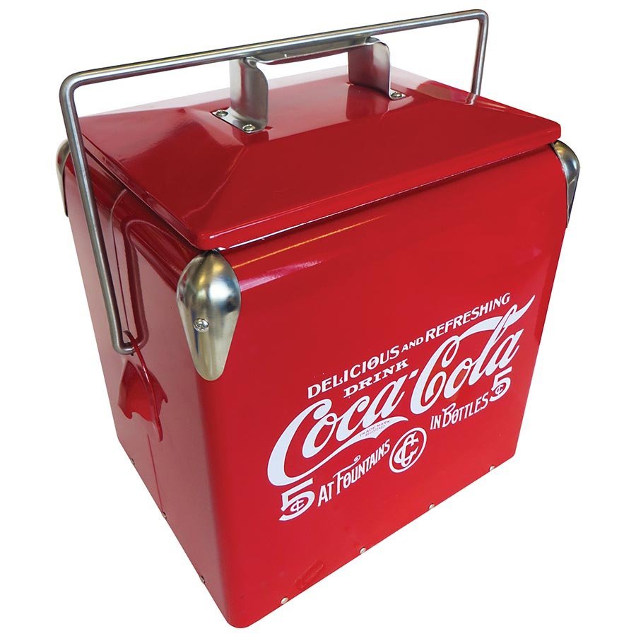 13L Metal Garden Beer Cooler, Portable Solar Cooler Box