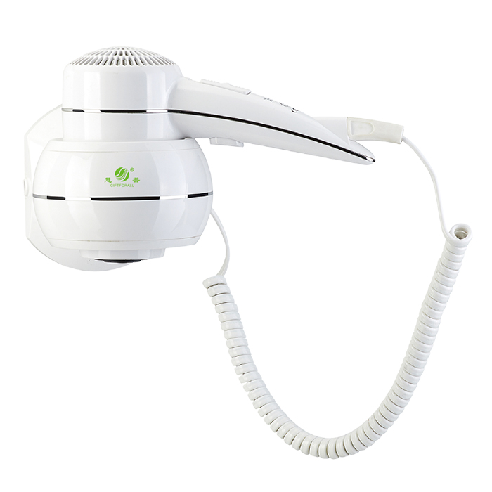 Giftforall 1500 Вт Профессиональный настенный фен для отелей с автоматическим выключателем