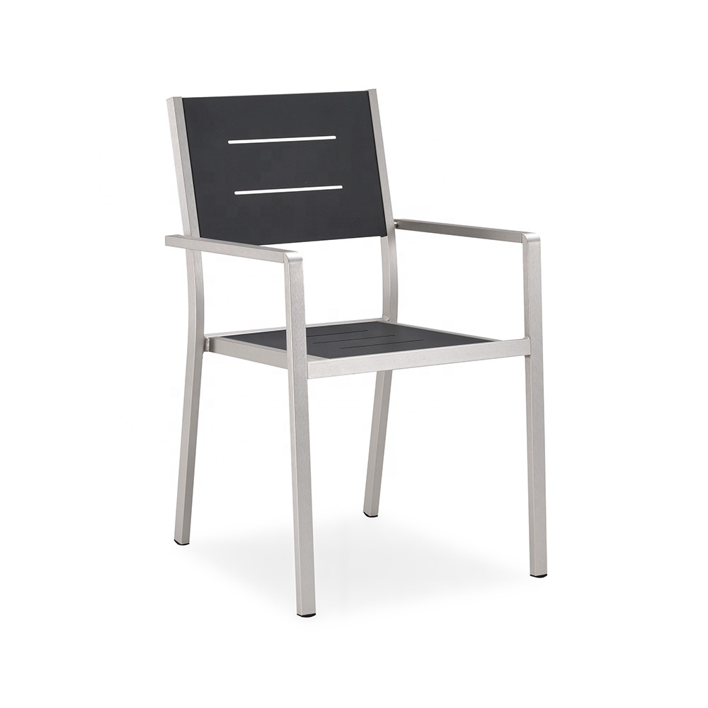 Classy outdoor backyrad dinning sets garden chair modern with aluminum
