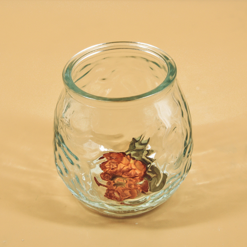 Unique Design Wide Mouth Candle Jar Oil Lamp 250ml Christmas Candle Vessels