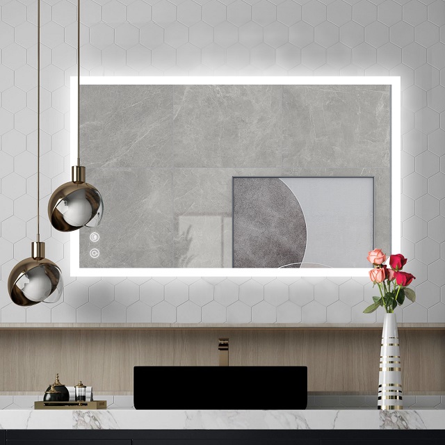 Светодиодное зеркало для ванной комнаты, 28x36 дюймов