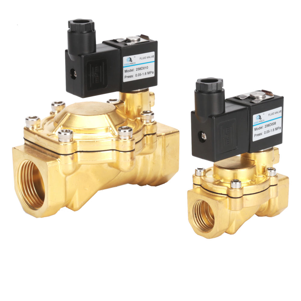 China SCE238D006 3/8" Pilot operated solenoid Air Oil Water valve